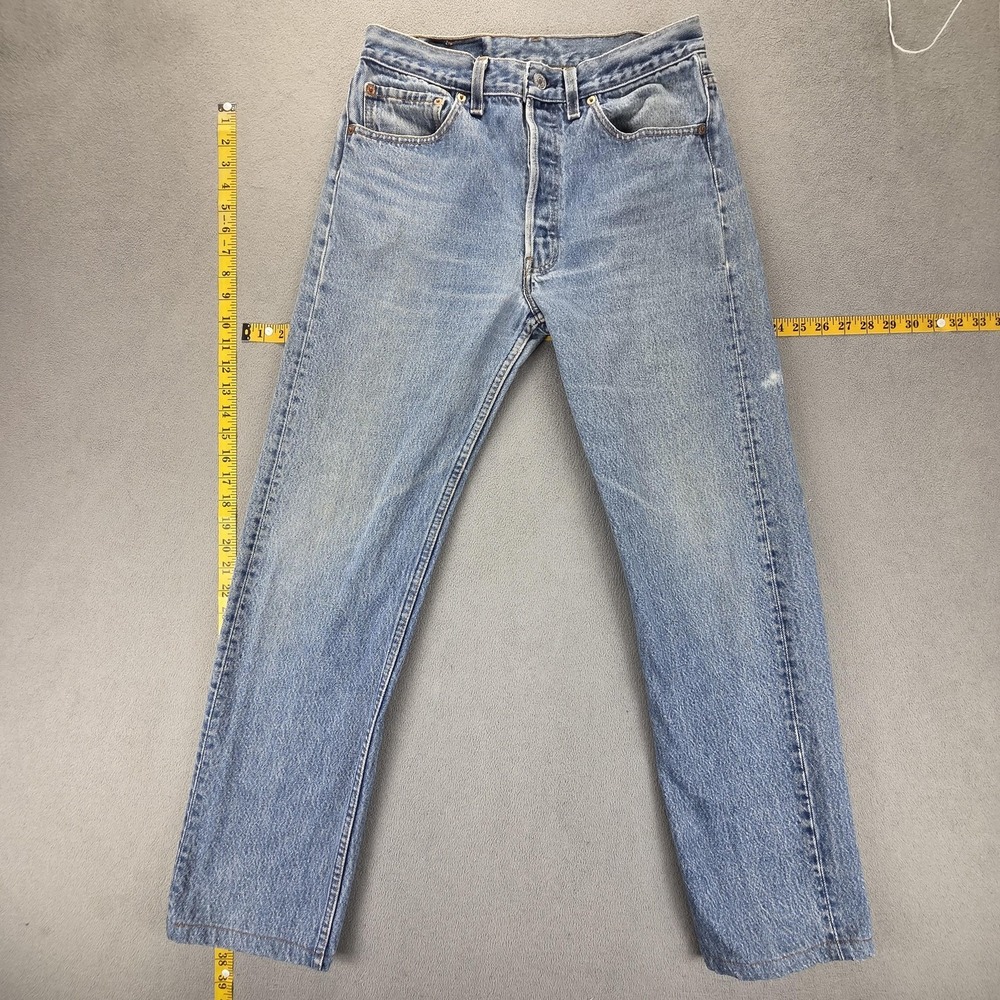 Vintage Levis 501 Jeans Mens Blue Made in USA 90s Button Straight Fits 28x32